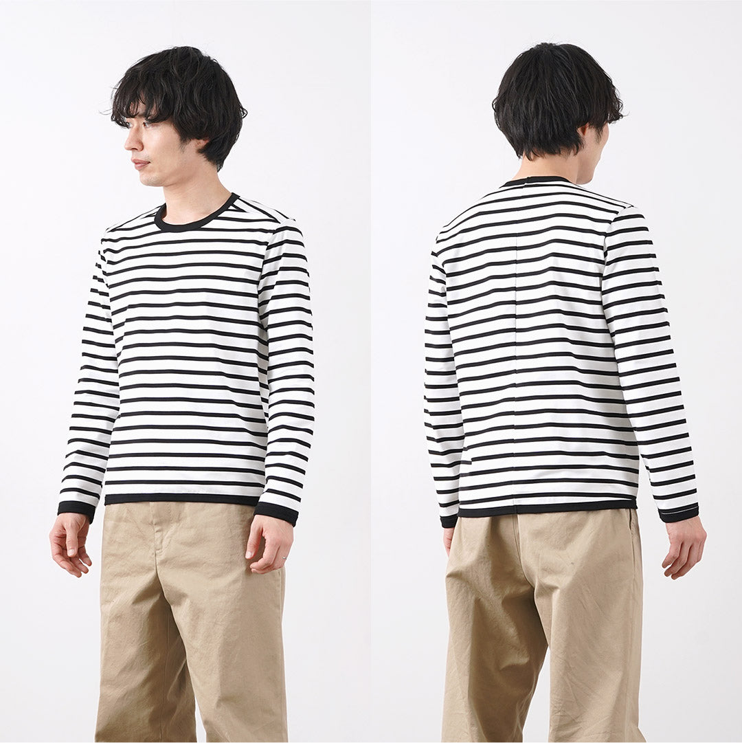 RE MADE IN TOKYO JAPAN / Perfect Inner Giza Cotton Striped Crew Neck L/S T-Shirt