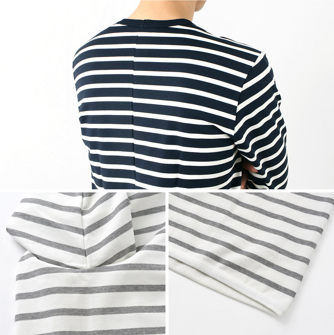 RE MADE IN TOKYO JAPAN / Perfect Inner Giza Cotton Striped Crew Neck L/S T-Shirt