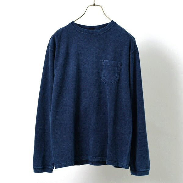 GOOD ON / Long Sleeve Pocket Crew Tee / Indigo Shave