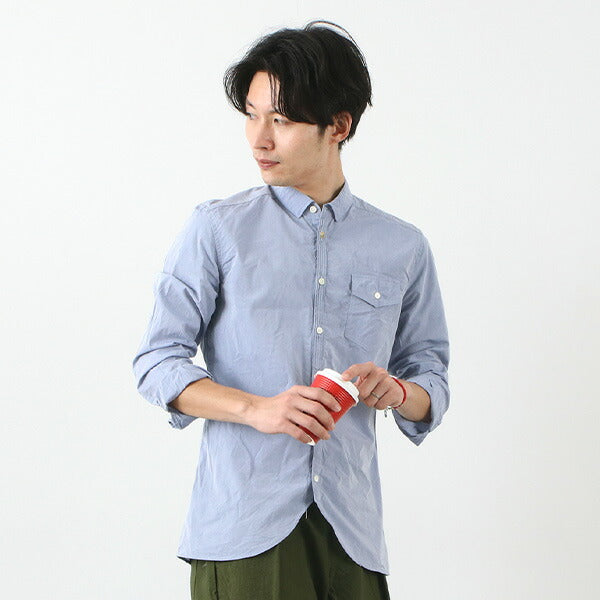 RE MADE IN TOKYO JAPAN / Supima Typewriter Round Hem Shirt