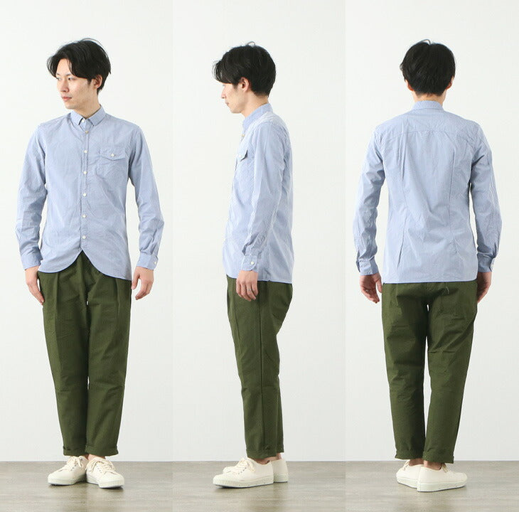 RE MADE IN TOKYO JAPAN / Supima Typewriter Round Hem Shirt