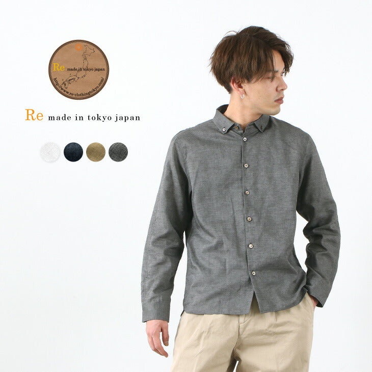 RE MADE IN TOKYO JAPAN / Linen Canvas Split Raglan Shirt