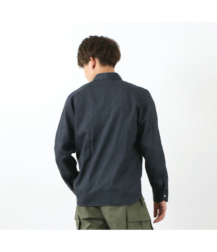 RE MADE IN TOKYO JAPAN / Linen Canvas Split Raglan Shirt