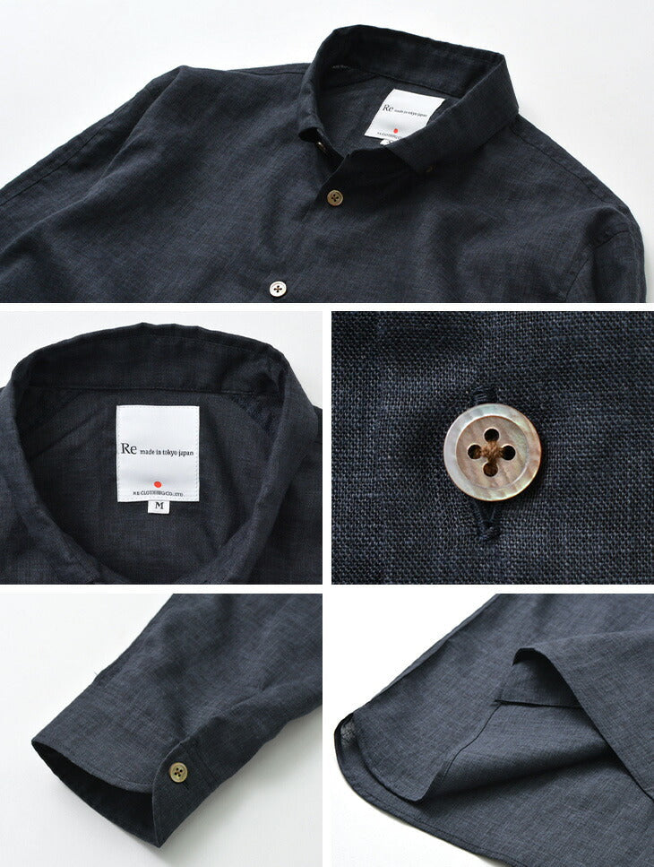 RE MADE IN TOKYO JAPAN / Linen Canvas Split Raglan Shirt