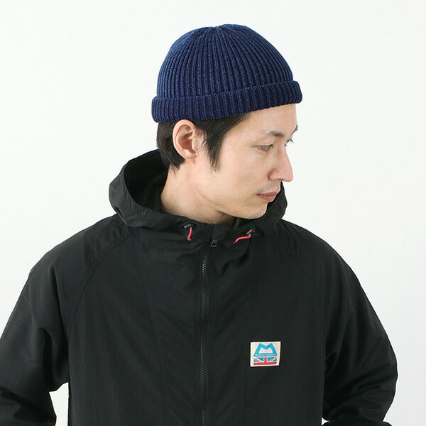 ROTOTO / Indigo Cotton Roll Up Beanie