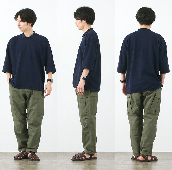 ROCOCO / Pique polo collar T-shirt