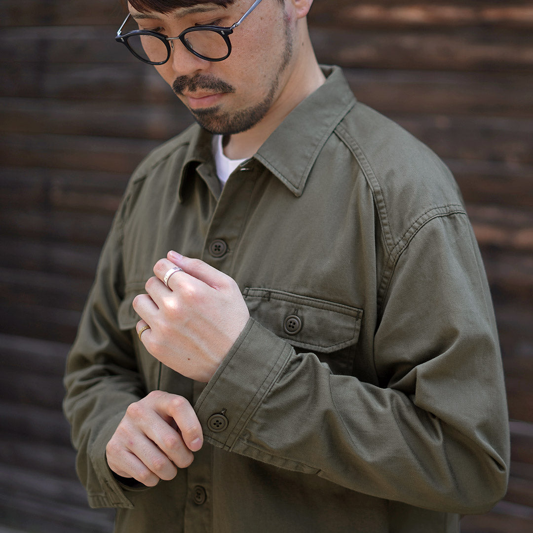 Jean Blue Jeans / Military Field Shirt