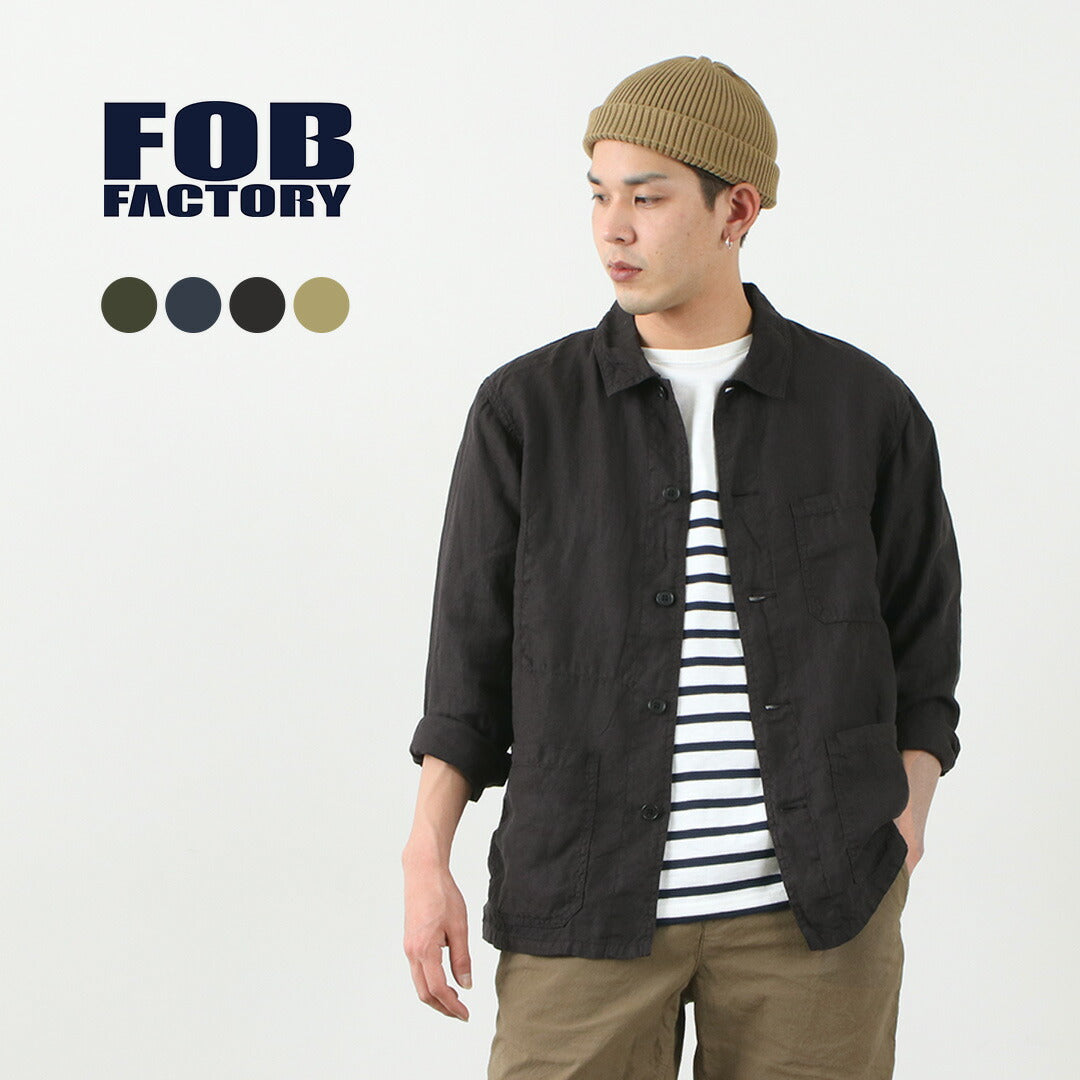 Chaqueta de camisa de cáñamo de fábrica FOB / F2413