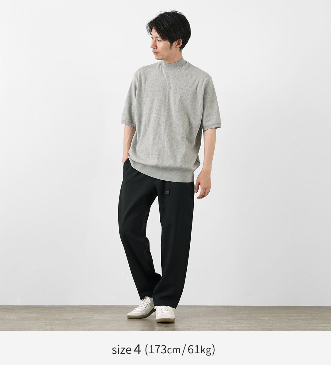 GICIPI / Calamaro Mock neck Relaxed fit Knit and sew