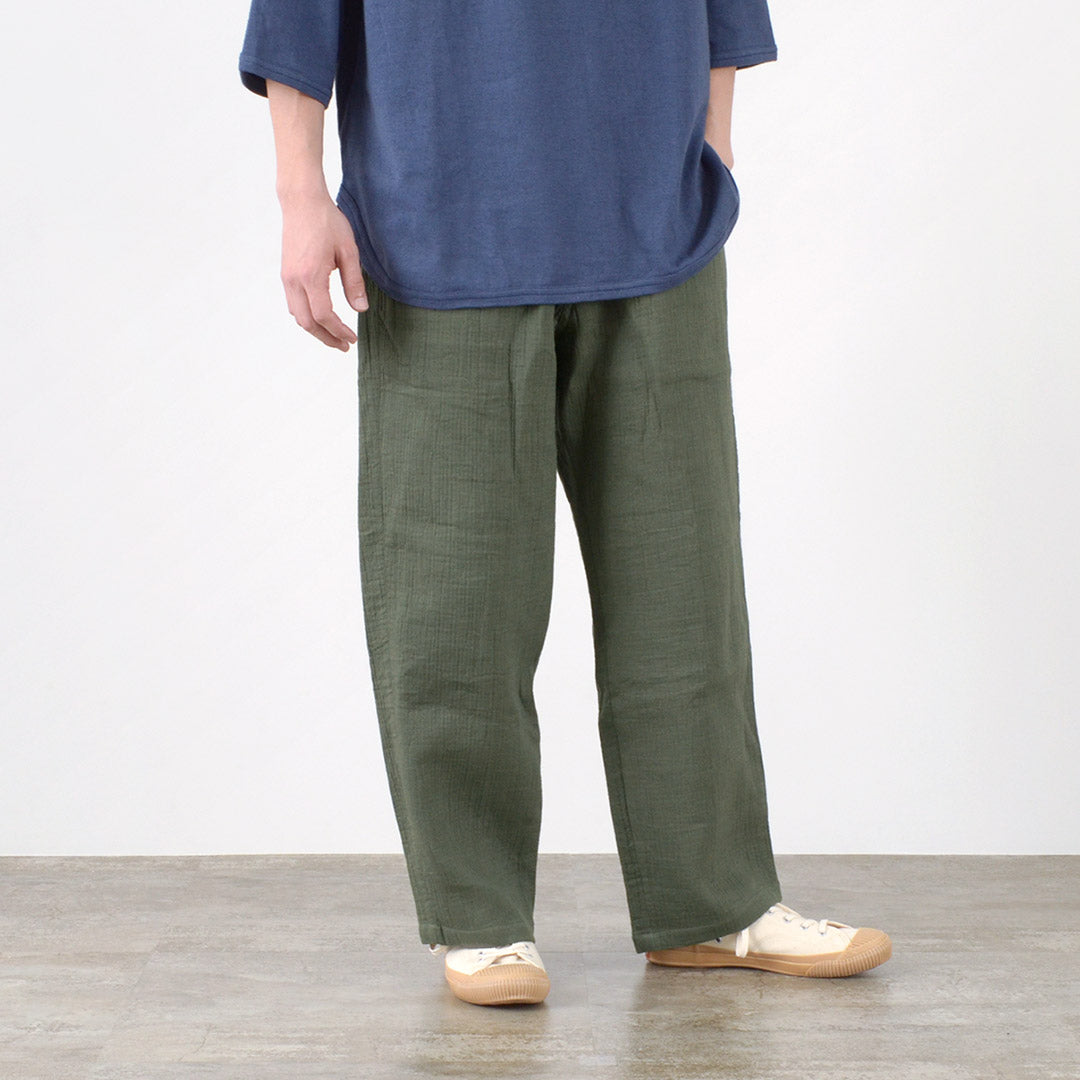 Hands lents / Triple Gauze Tuck Travail Pantalon