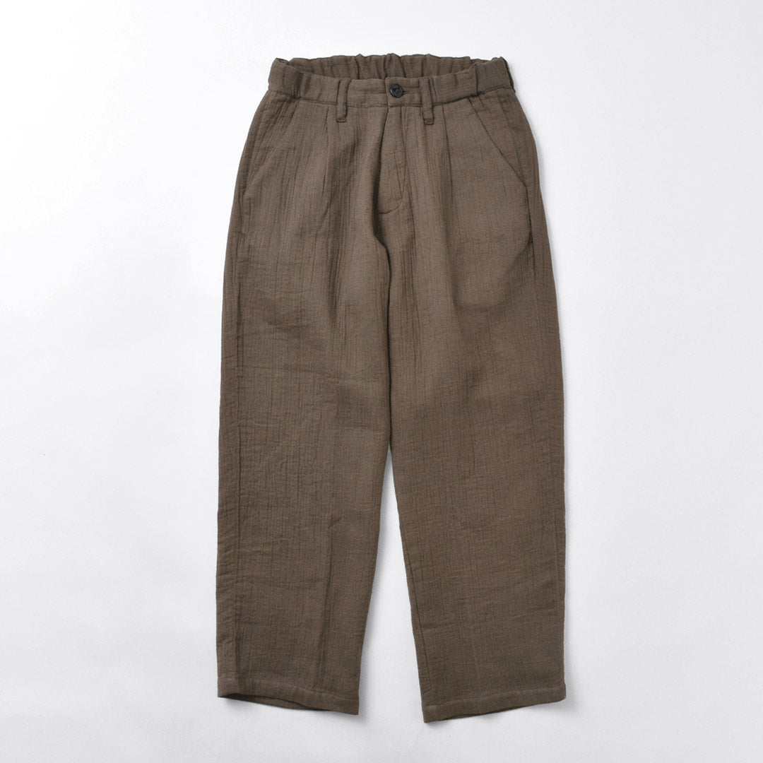 SLOW HANDS / Triple gauze tuck work trousers