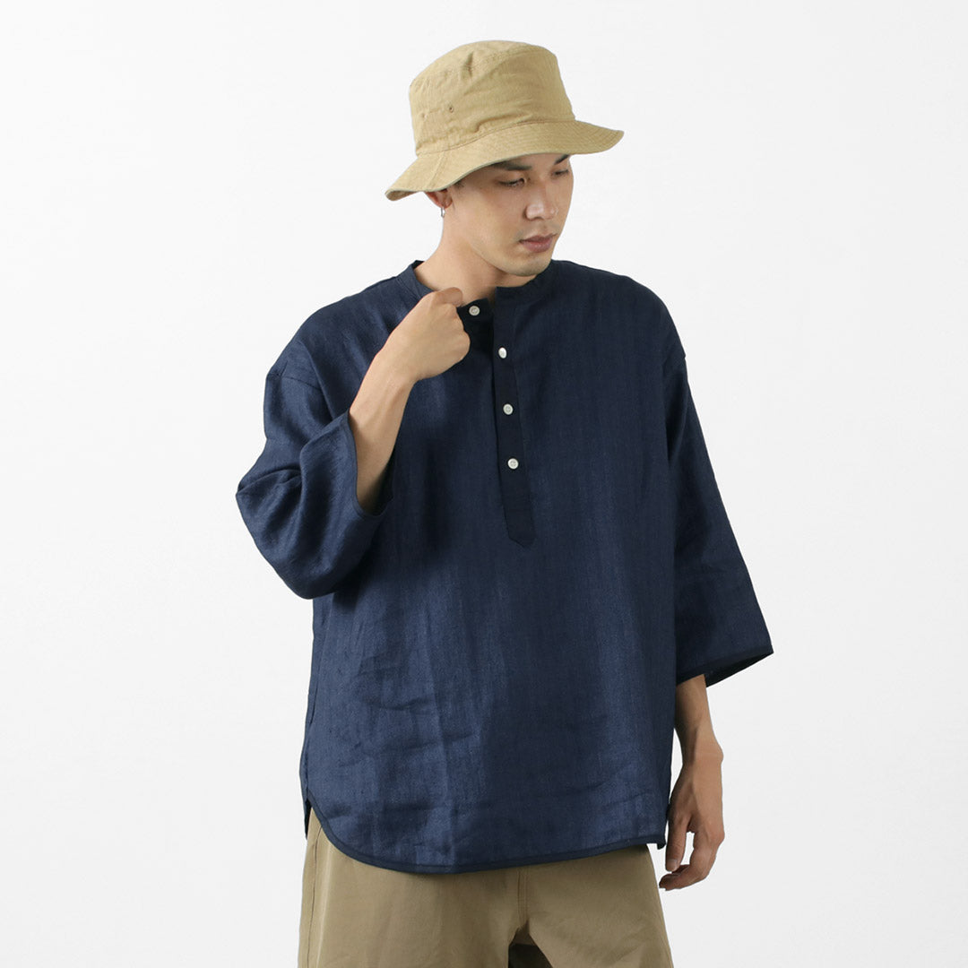 T-shirt Rococo / Linen Tissu Henley Neck