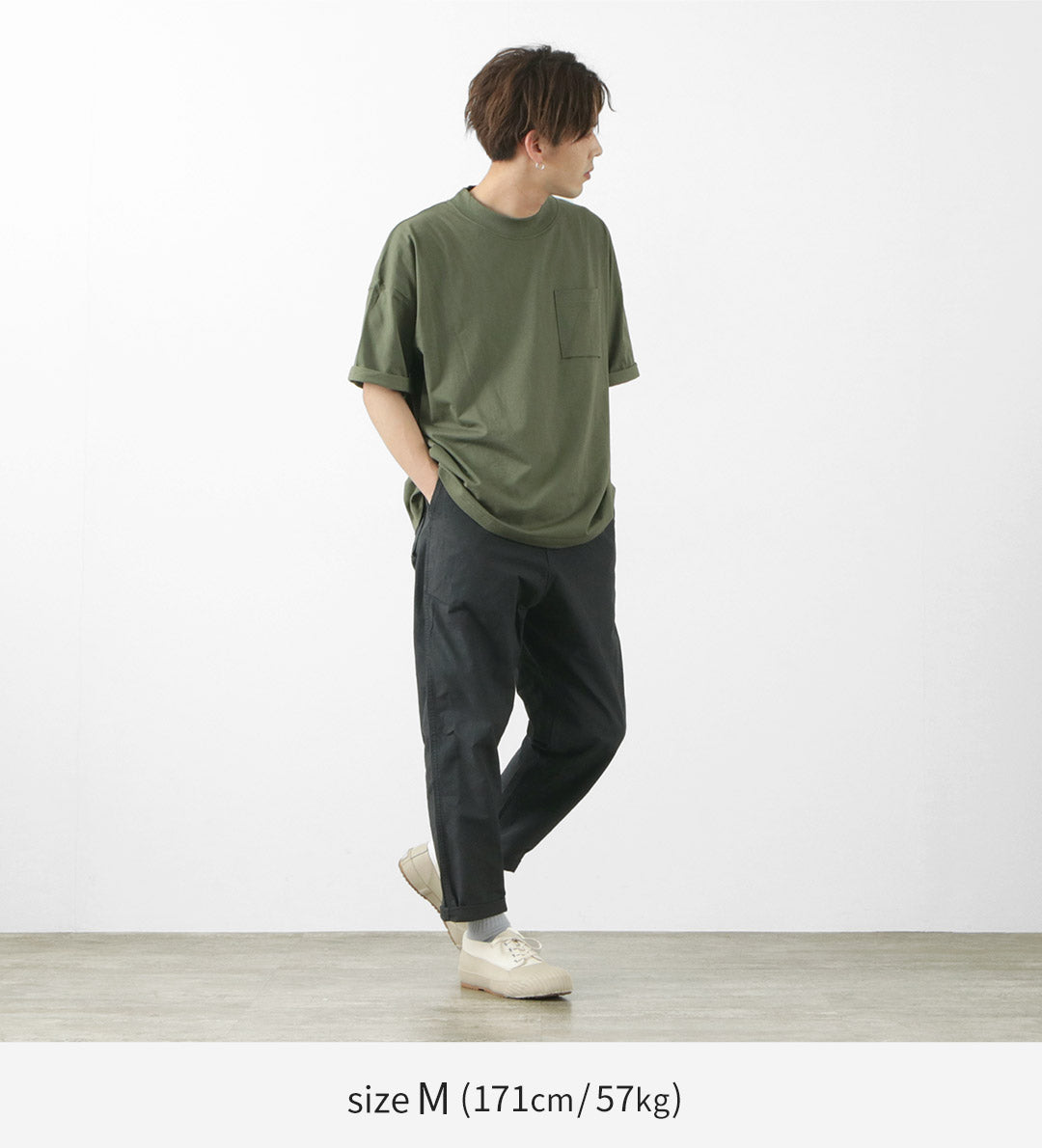 JAPAN BLUE JEANS / Ripstop garment dye relaxed trousers