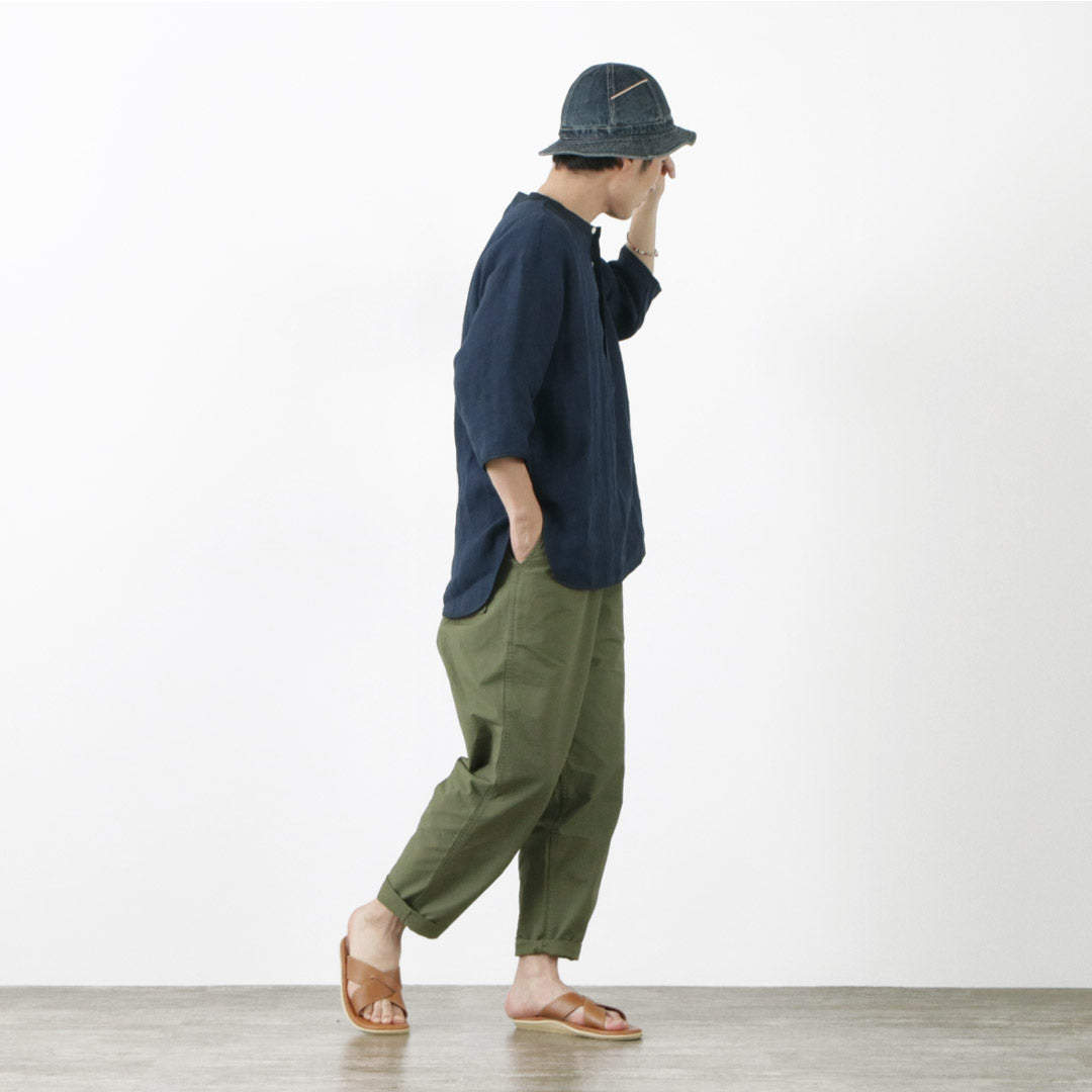 JAPAN BLUE JEANS / Ripstop garment dye relaxed trousers