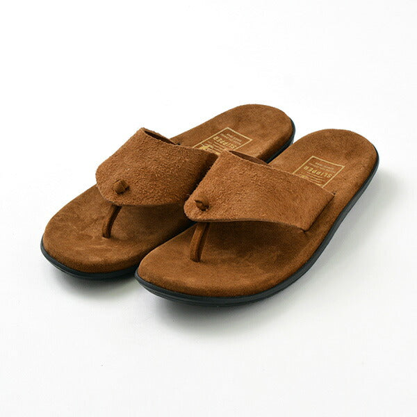 ISLAND SLIPPER / Wide strap thong leather sandal