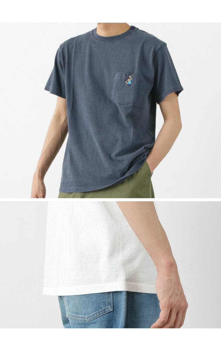 GOOD ON / GO BOY Hanging embroidery short sleeve pocket