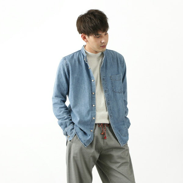 Remi Relief / Denim Band Collar Shirt