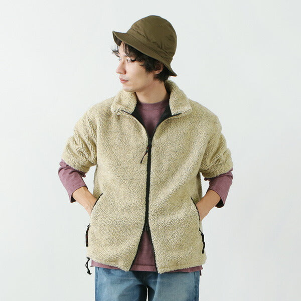 Farfield Original / Jacquard Weave Boa Sleeve Fell Fell Jacket