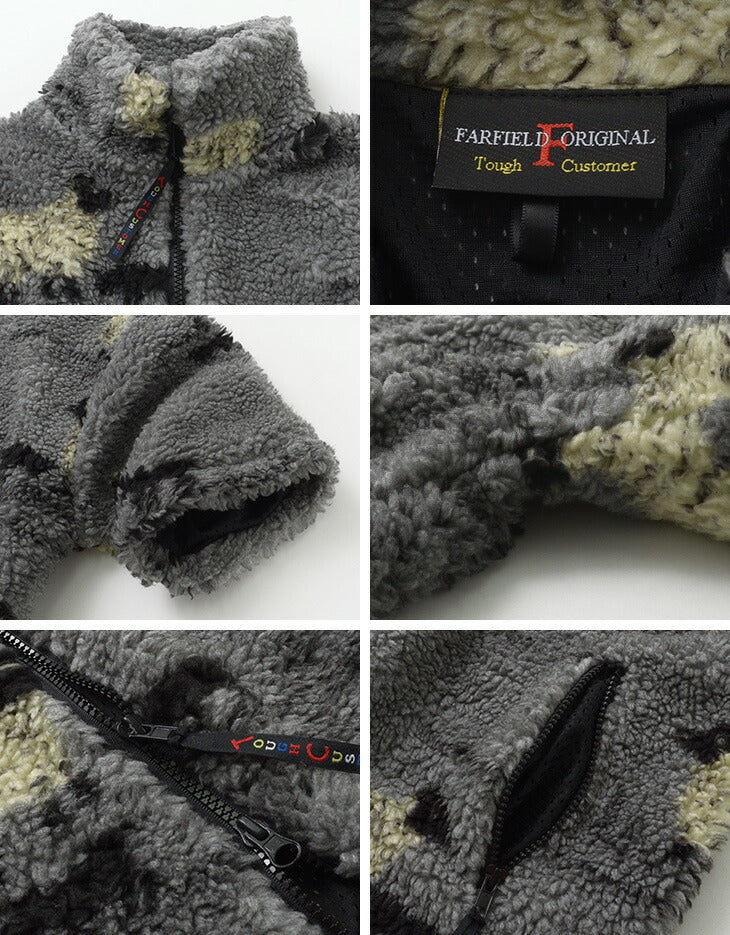 Farfield Original / Jacquard Weave Boa Manga corta Fell Chaqueta