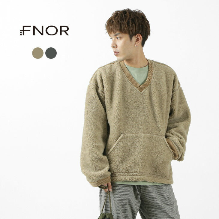 fnor / v-neck boa套頭衫