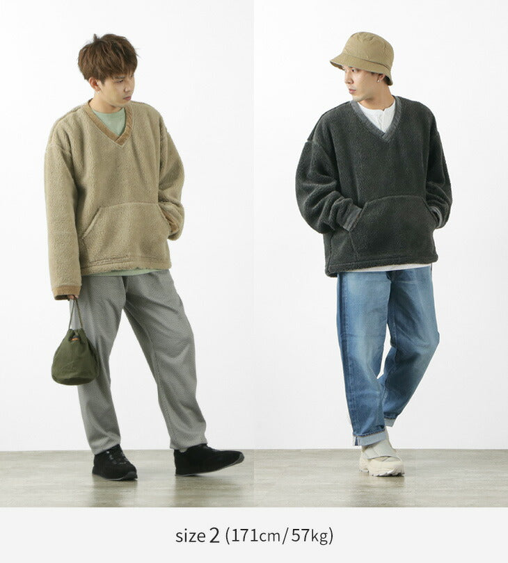 fnor / v-neck boa套頭衫