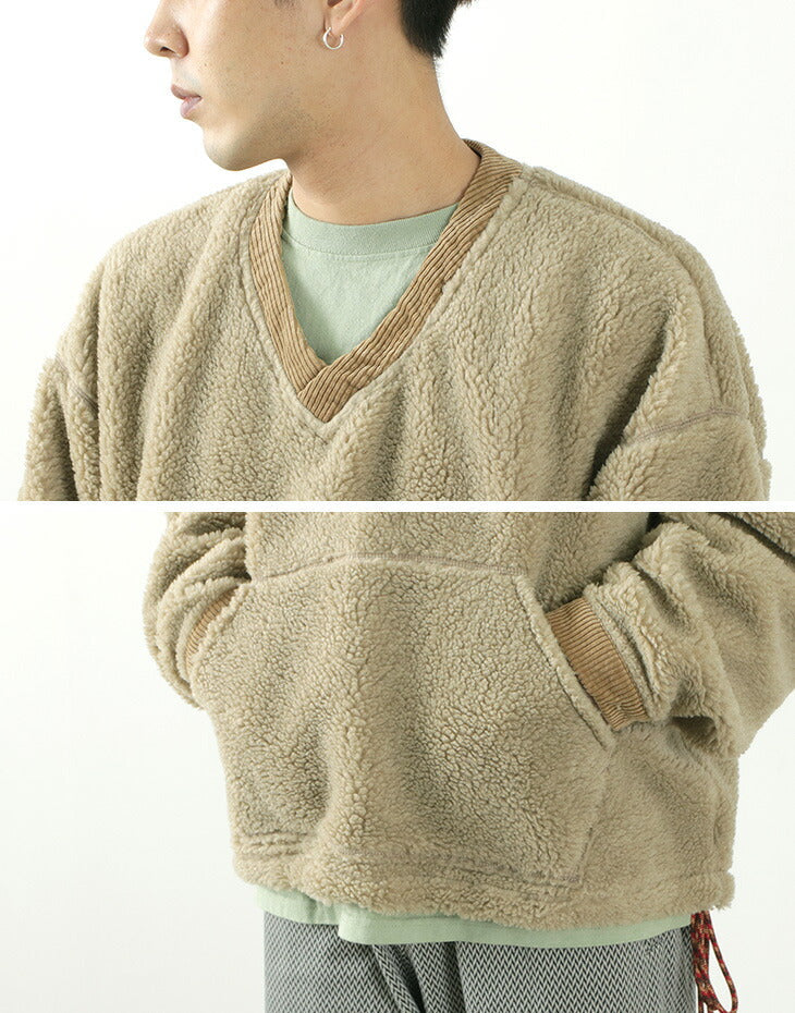 FNOR / V-Neck Boa Pullover