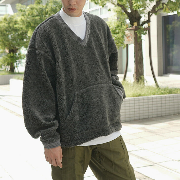 fnor / v-neck boa套頭衫