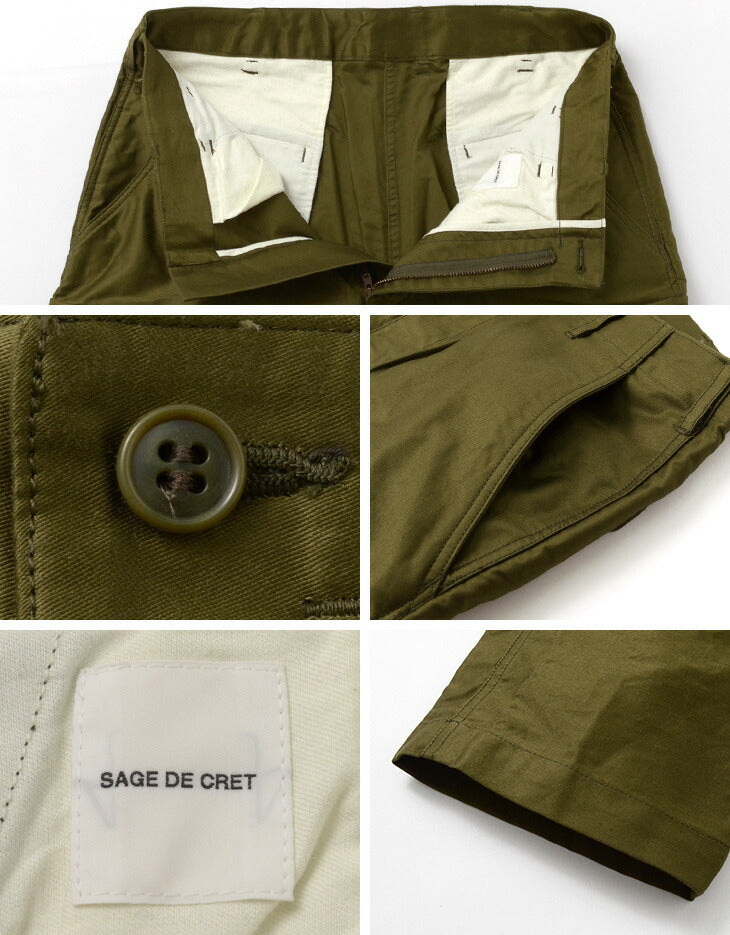 Sage de Cret / Pantalon cargo effilé / Moleskin