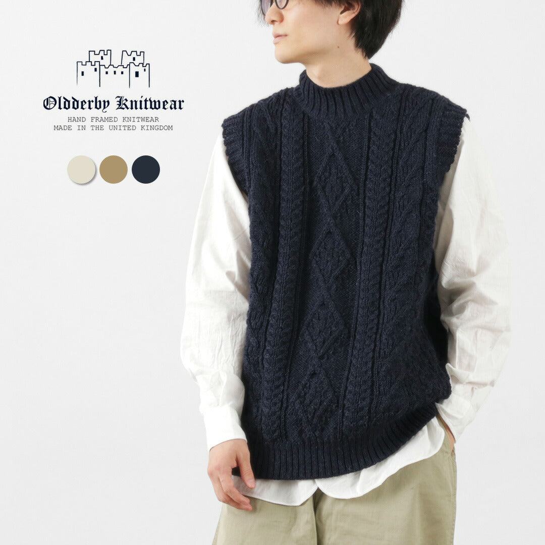 OLD DERBY KNITWEAR / Cable Turtle Slipover