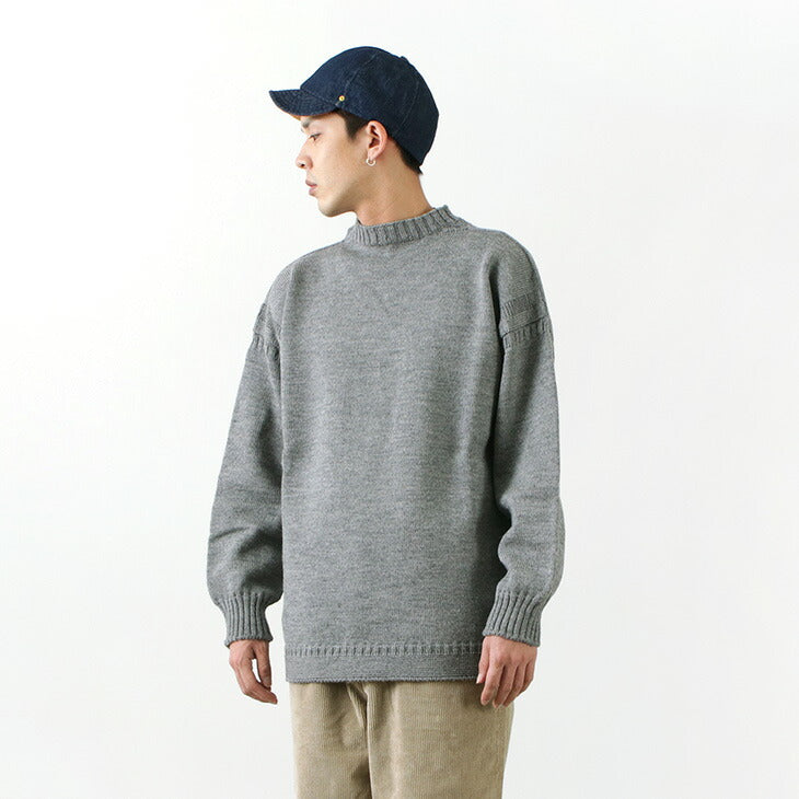 Guernesey Woollens / Trad Gandy Pullover surdimensionné