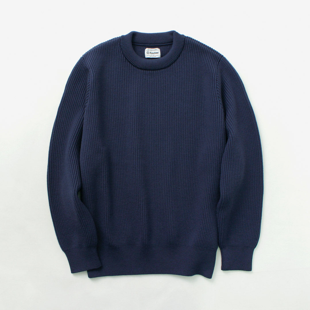 YONETOMI NEW BASIC / Extra Fine Wool Ribbed Knit Pullover