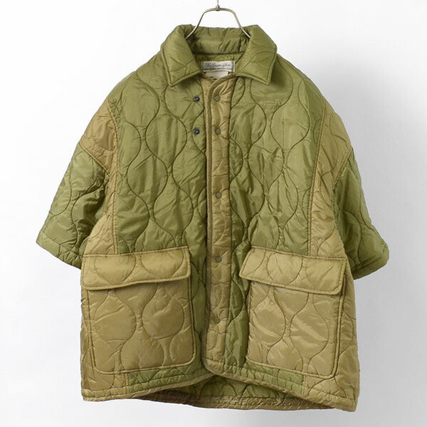 REMI RELIEF / Military Ripstop Short Sleeve Quilted Shirt Jacket