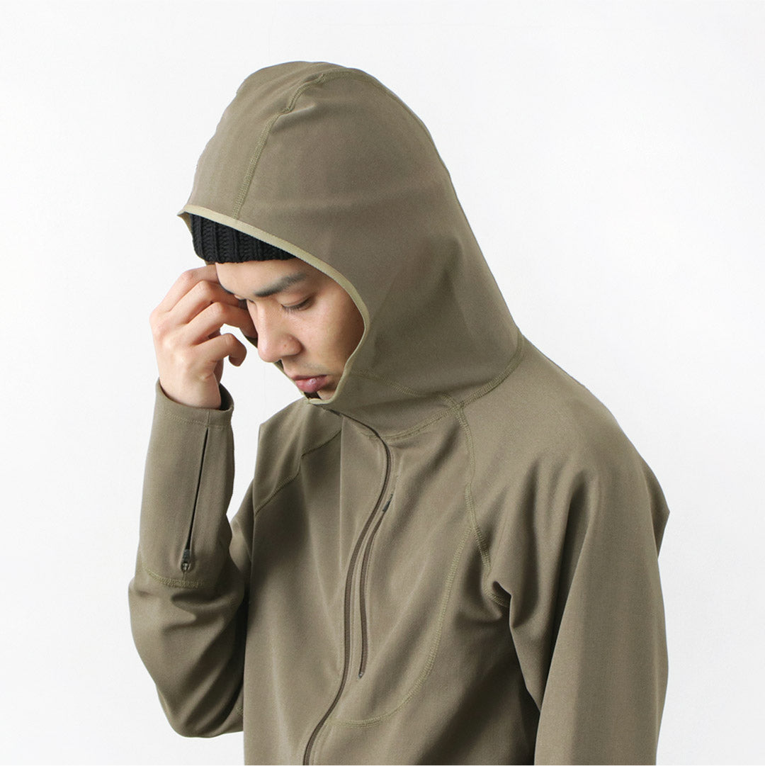 Trapo / en cualquier momento con sudadera con capucha zip sin costura