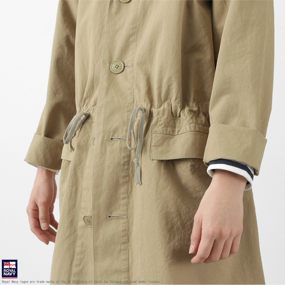 ROYAL NAVY / Snow camo collarless overcoat