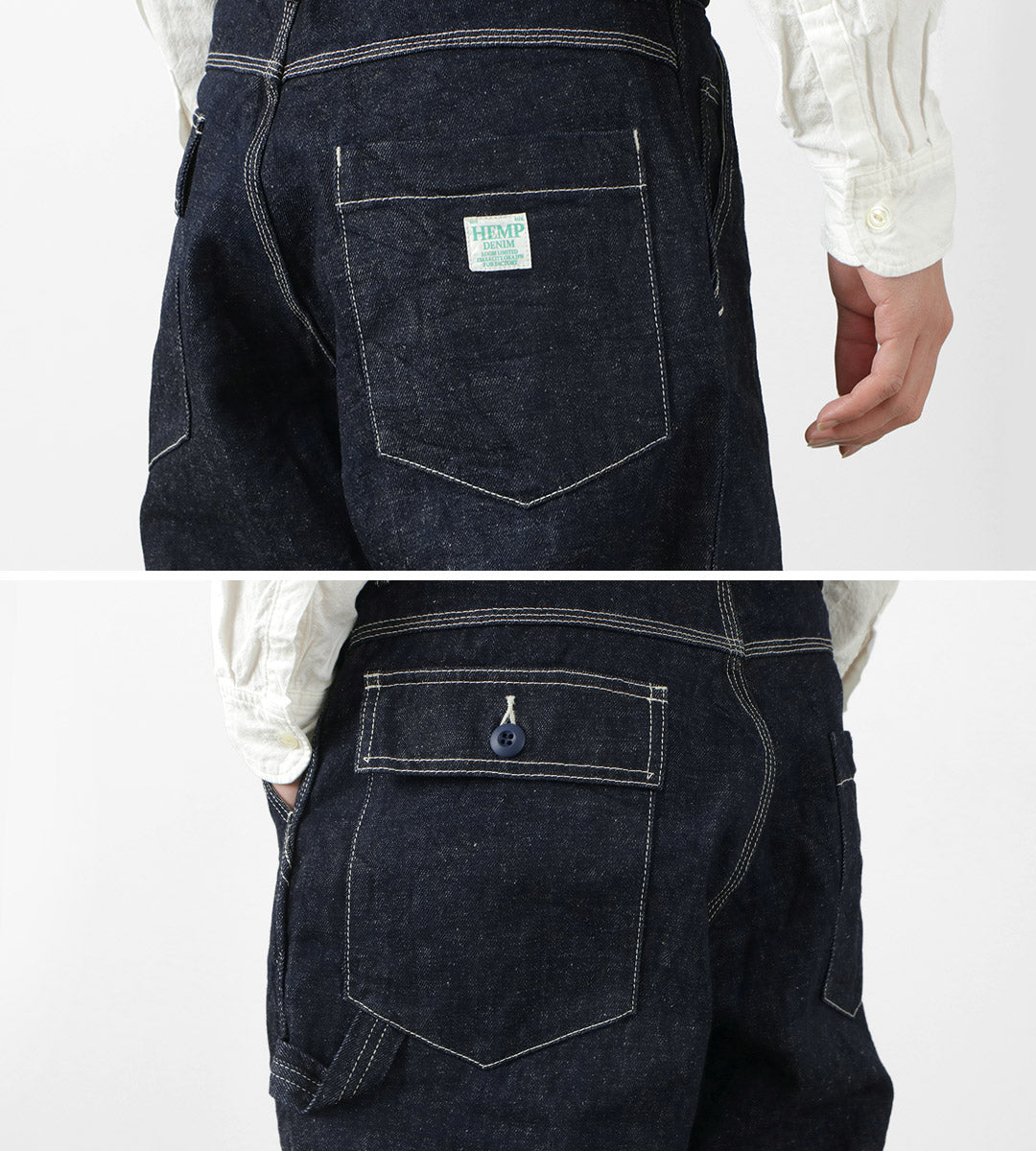 Pantalon de peintre en denim de chanvre de chanvre FOB / F0509