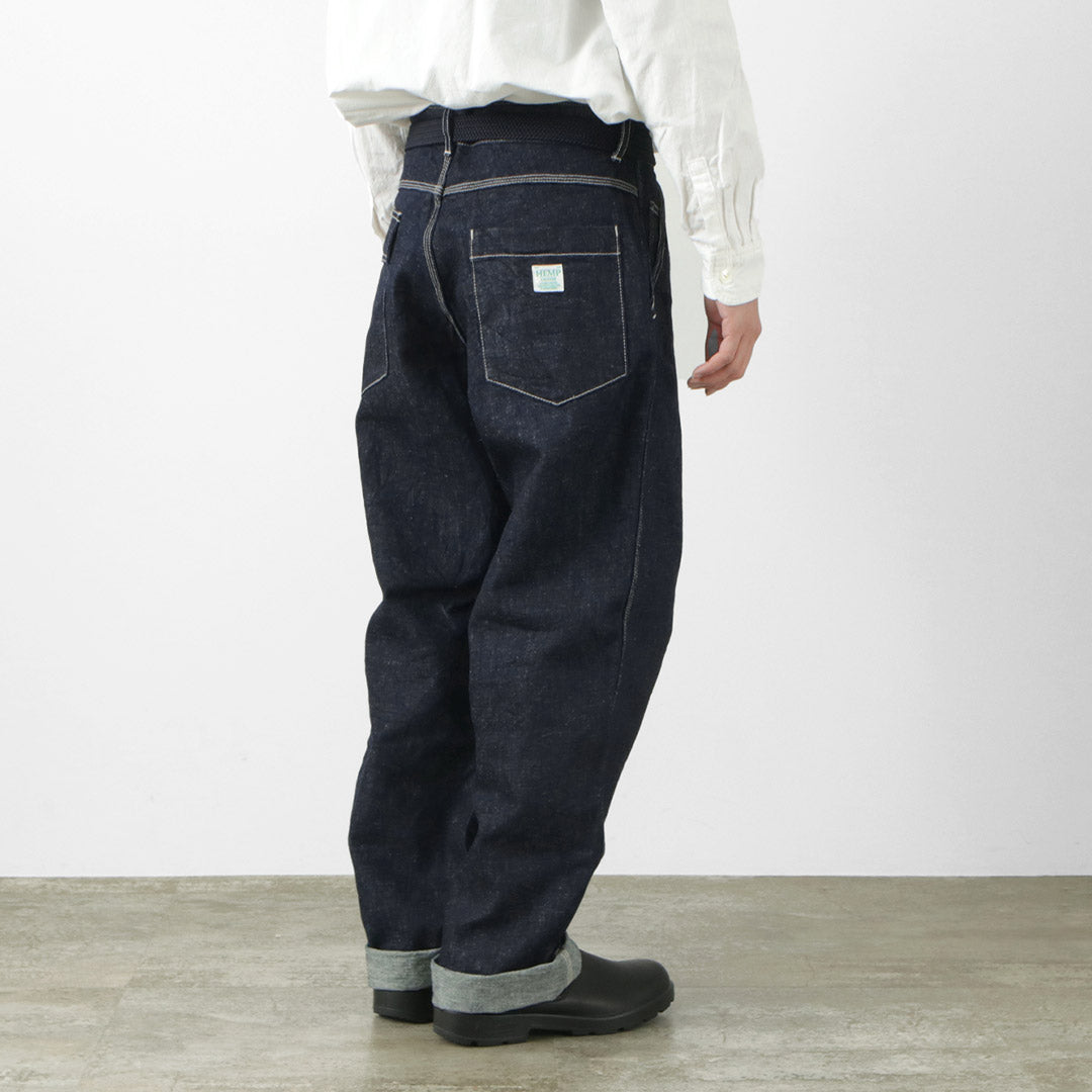 Pantalon de peintre en denim de chanvre de chanvre FOB / F0509