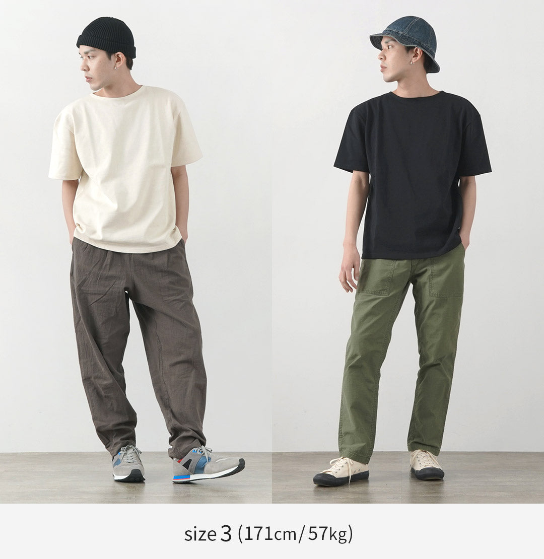 Glacon / Color Color Neck Big Shirt