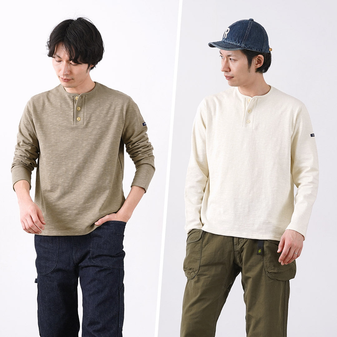 TIEASY / HDCS Henry neck long sleeve T-shirt