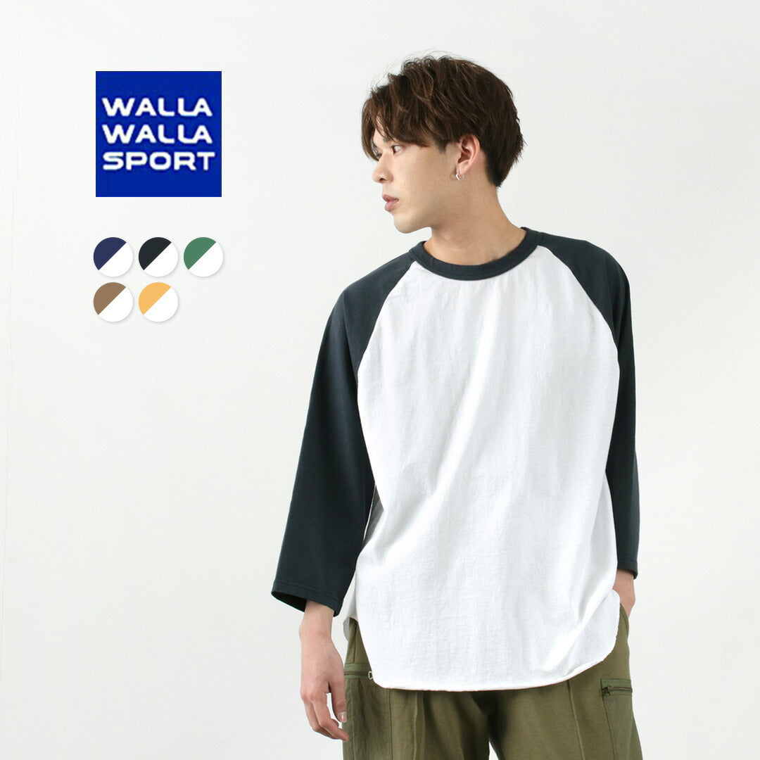 WALLA WALLA SPORT / 7/10 Sleeve 2 Tone Baseball T-Shirt