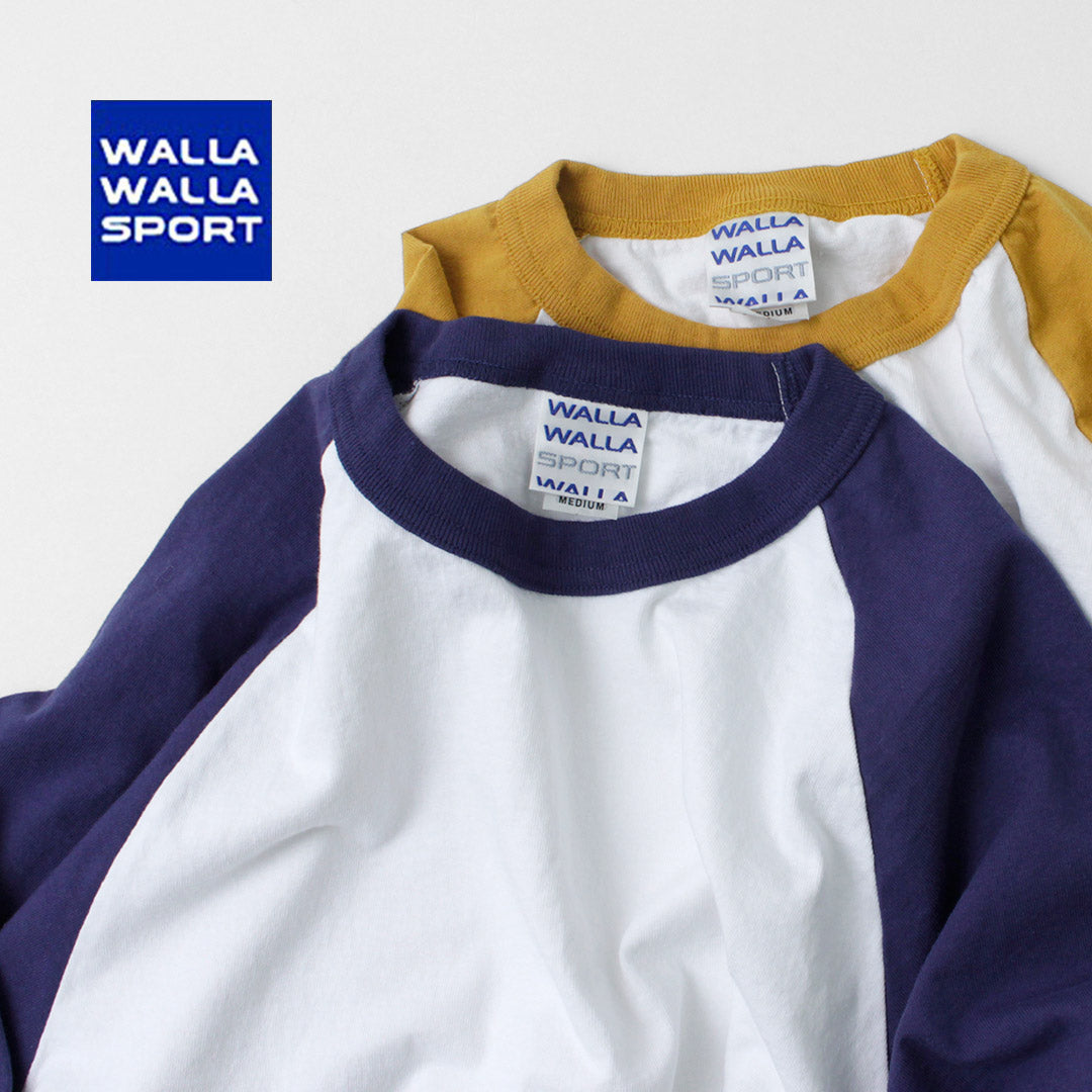 WALLA WALLA SPORT / 7/10 Sleeve 2 Tone Baseball T-Shirt