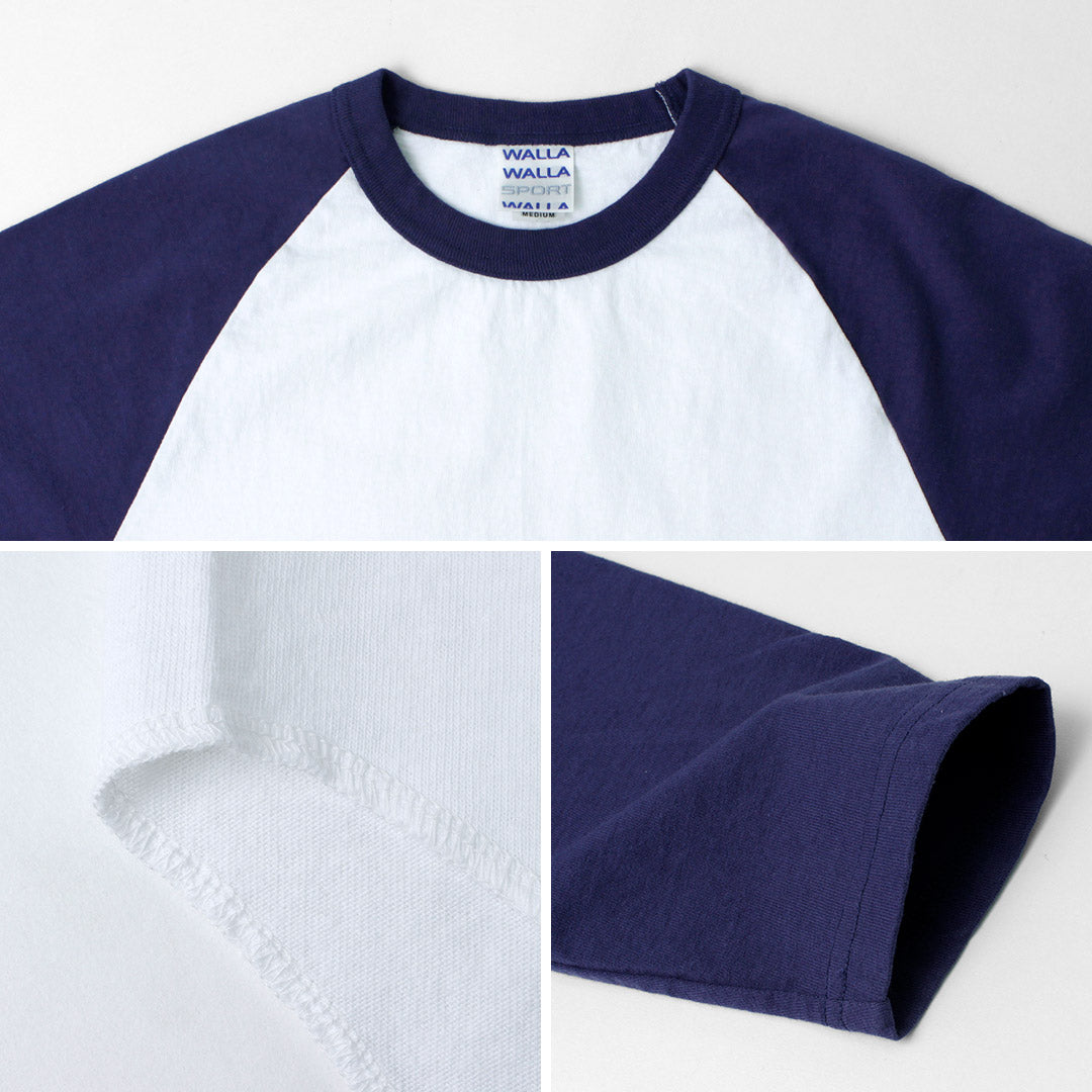 WALLA WALLA SPORT / 7/10 Sleeve 2 Tone Baseball T-Shirt