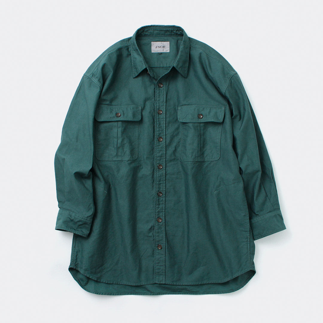 FNOR / Grandval garment dye Shrimp sleeve shirt coat