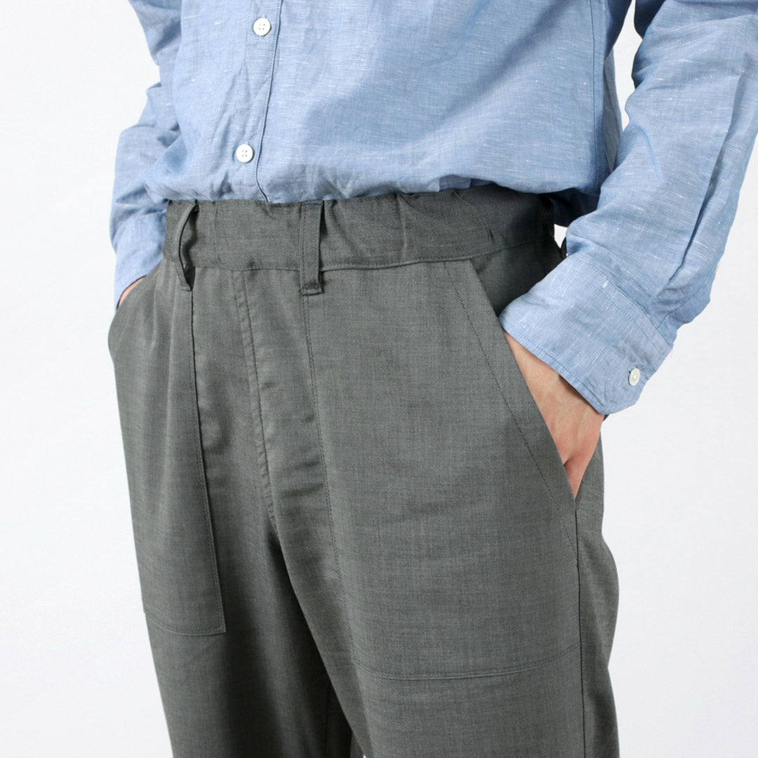 Re fait à Tokyo Japan / High Twist Tro Robe Easy Slacks Easy