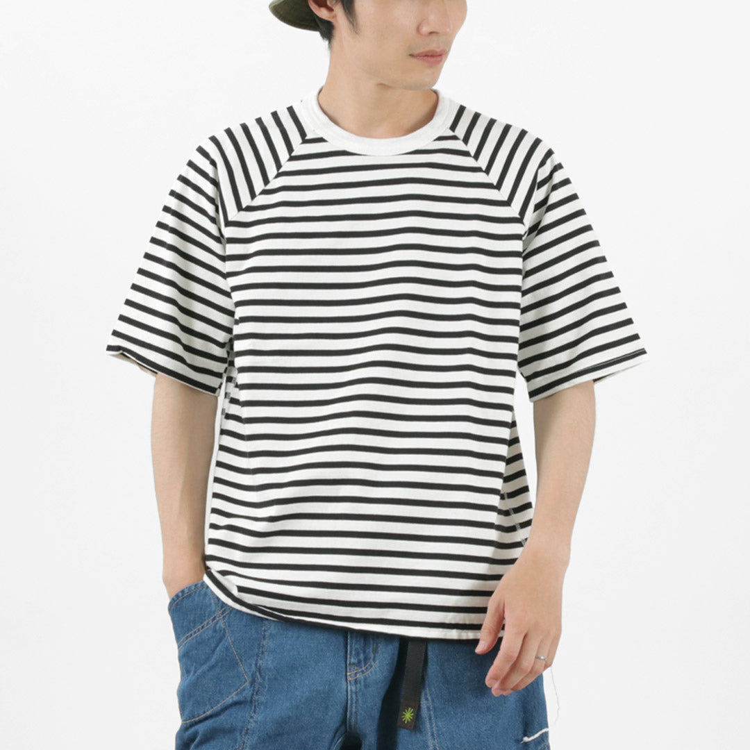 HAVE A GOOD DAY / Stripe Loose Short Sleeve T-Shirt