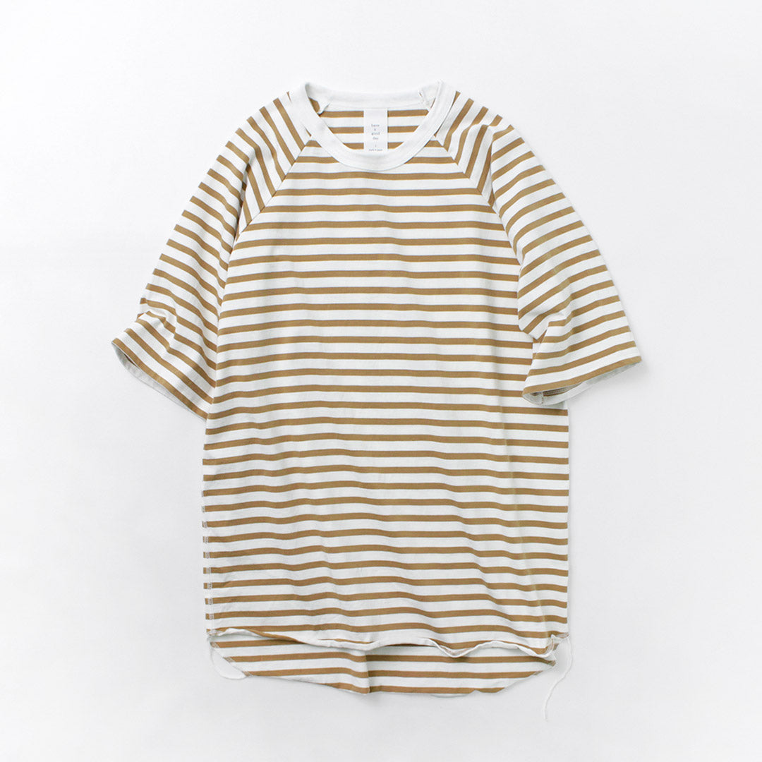 HAVE A GOOD DAY / Stripe Loose Short Sleeve T-Shirt