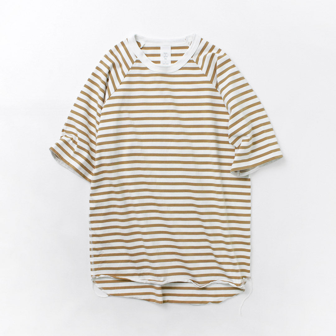 HAVE A GOOD DAY / Stripe Loose Short Sleeve T-Shirt