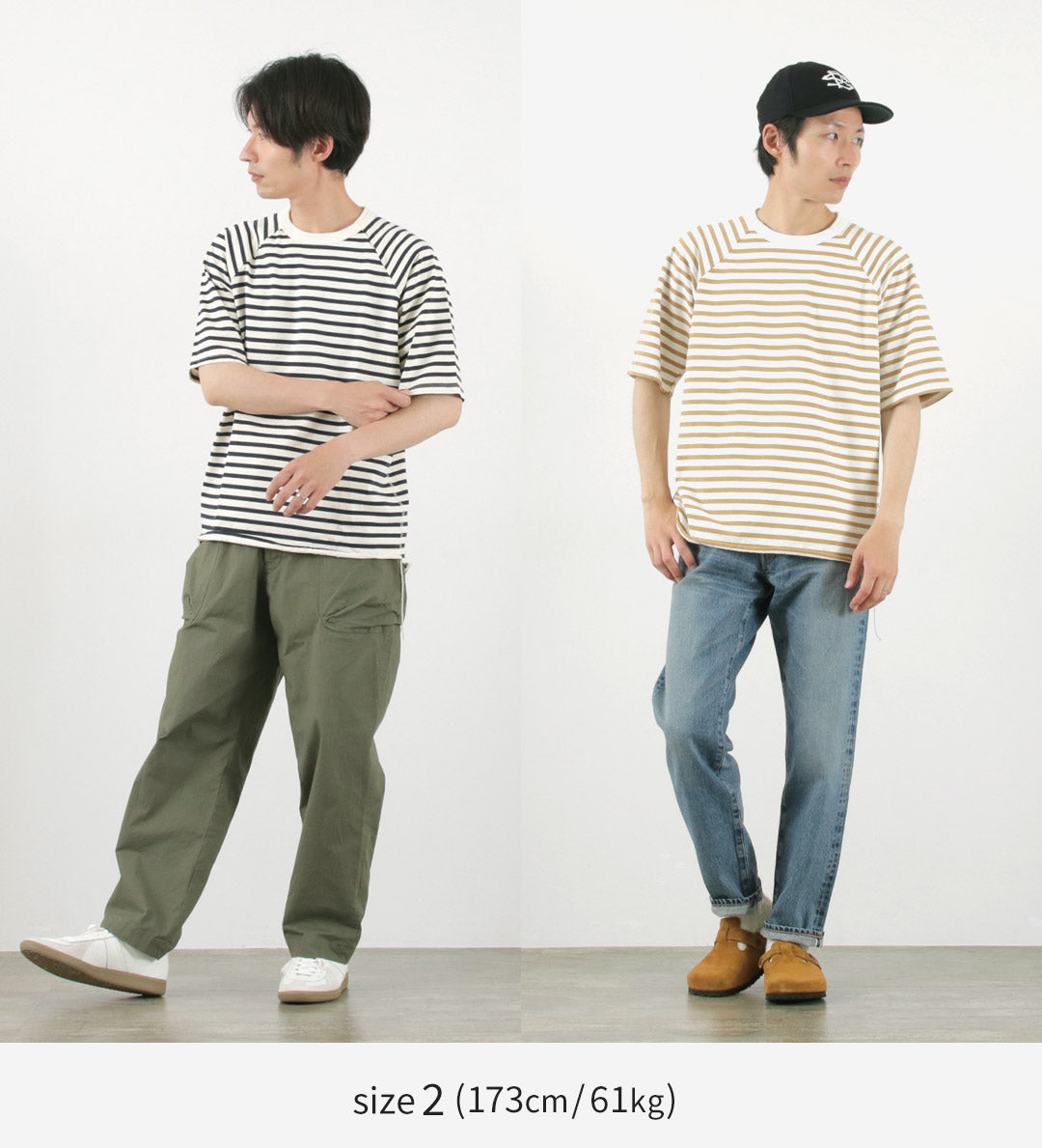 HAVE A GOOD DAY / Stripe Loose Short Sleeve T-Shirt