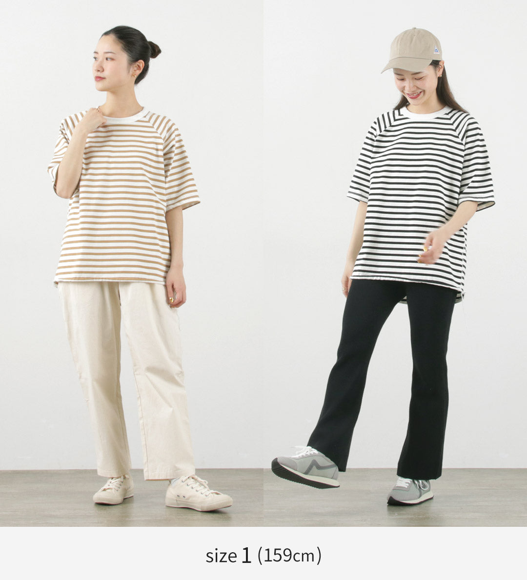 HAVE A GOOD DAY / Stripe Loose Short Sleeve T-Shirt