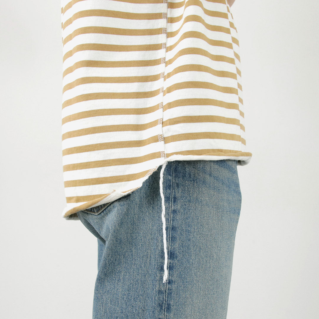 HAVE A GOOD DAY / Stripe Loose Short Sleeve T-Shirt