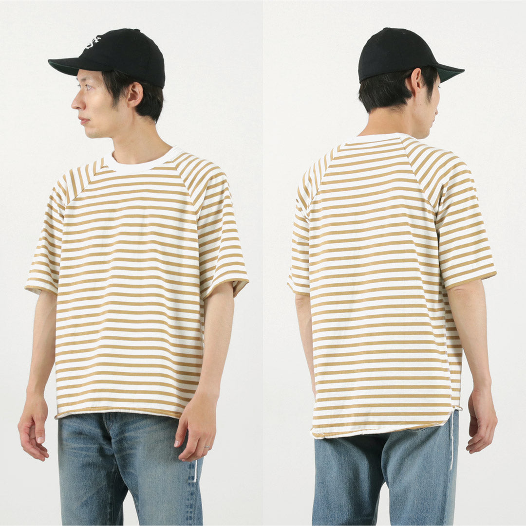 HAVE A GOOD DAY / Stripe Loose Short Sleeve T-Shirt